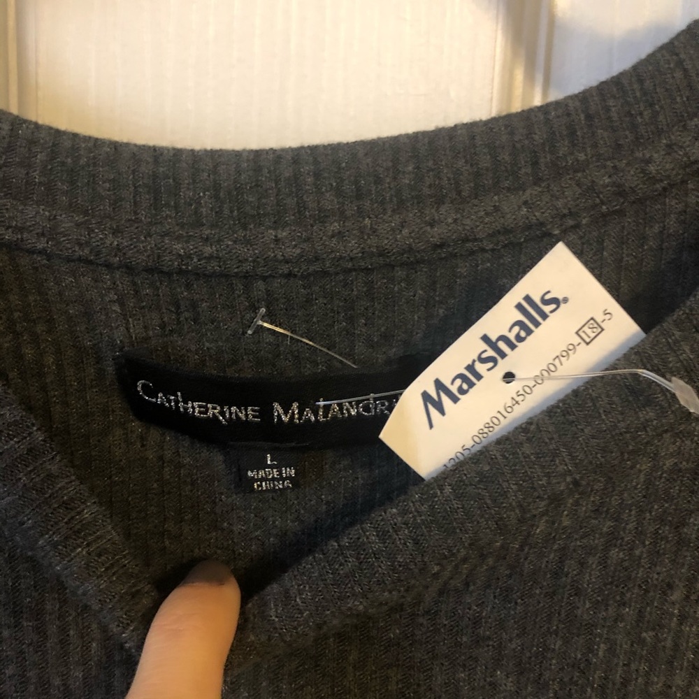 catherine malandrino ribbed long sleeve top - Picture 3 of 3